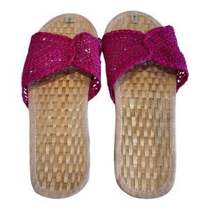 Abaca Woven Seagrass House Slippers Women’s Size 7